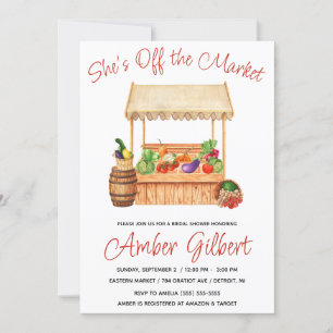 She's Off the Market Bridal Shower Invitation