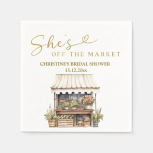 She's off the Market Bridal Shower Napkin