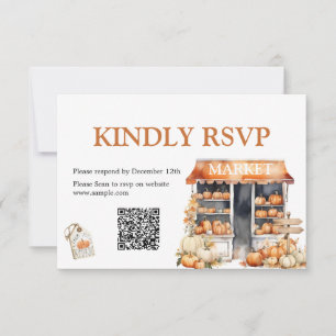 She's Off the Market Bridal Shower QR Rsvp Card