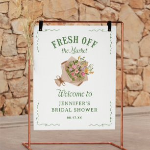 She's Off The Market Bridal Shower Welcome Poster