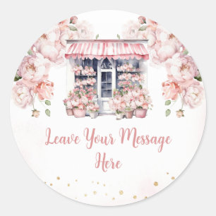 She's Off The Market Bridal Shower Your Message Classic Round Sticker