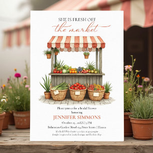 She's Off the Market Farmer's Market Bridal Shower Invitation