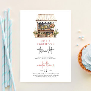 She's Off the Market Farmers Market Bridal Shower Invitation