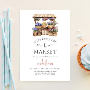 She's Off the Market Farmers Market Bridal Shower Invitation