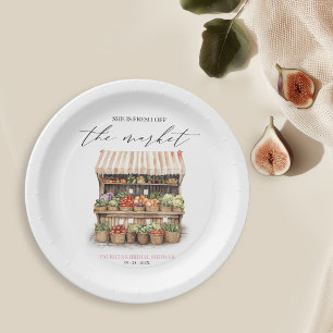 She's Off the Market Farmer's Market Bridal Shower Paper Plate