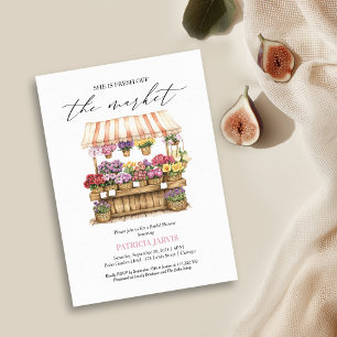 She's Off the Market Flower Shop Bridal Shower  Invitation