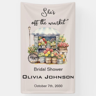 She's off the Market French style Bridal Shower Banner