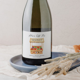 She's Off the Market Sparkling Wine Label