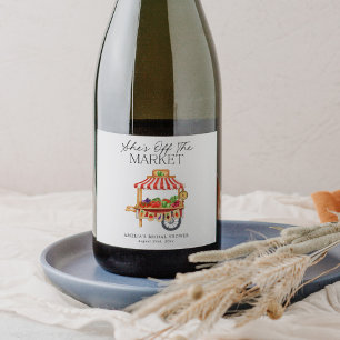 She's Off the Market Sparkling Wine Label