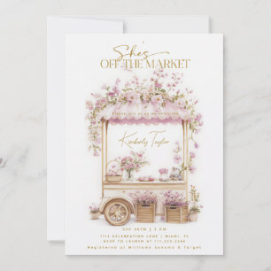 She's Off The Market Wildflowers Bridal Shower  Invitation