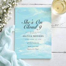 She's On Cloud 9 Blue Sky Bridal Shower