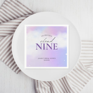 She's On cloud 9 Bridal Shower Dreamy Pastel Sky Napkin