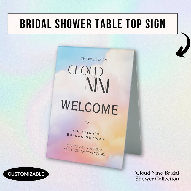 She's on cloud 9 Colourful Pastel Bridal Shower  (Creator Uploaded)