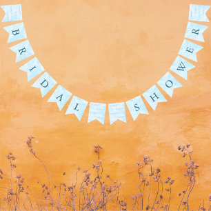 She's On Cloud 9 Dreamy Sky Blue Bridal Shower  Bunting