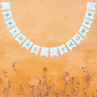 She's On Cloud 9 Dreamy Sky Blue Bridal Shower  Bunting