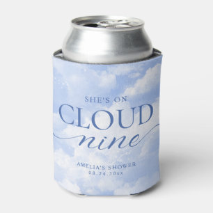 She's On Cloud Nine Blue  Bridal Shower Can Cooler