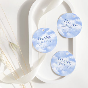 She's On Cloud Nine Blue Thank You Favour Tags