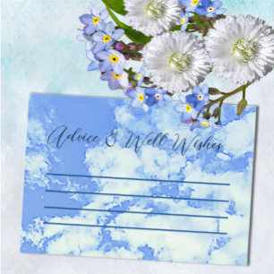 She's On Cloud Nine! Bridal Shower/Bachelorette Advice Card