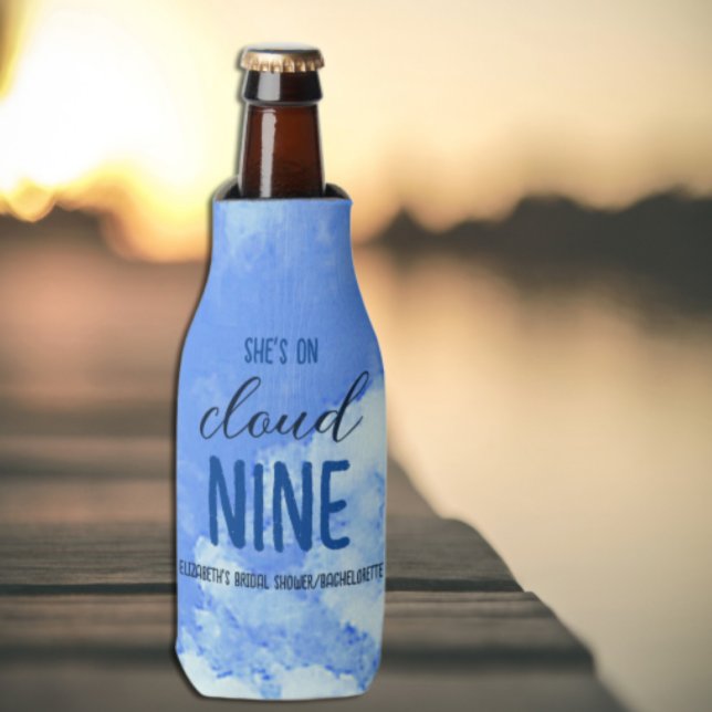 She's On Cloud Nine! Bridal Shower/Bachelorette Bottle Cooler (Creator Uploaded)