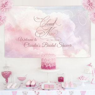 She's On Cloud Nine Bridal Shower Banner