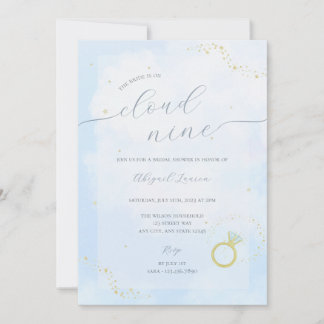 She's On Cloud Nine Bridal Shower Invitation
