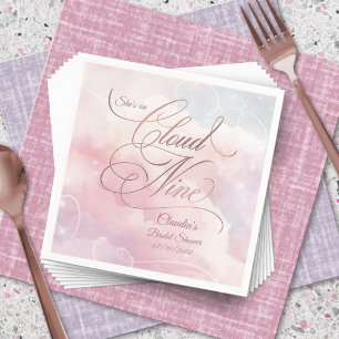 She's On Cloud Nine Bridal Shower Napkin