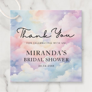 Shes On Cloud Nine Bridal Shower Thank You Favour Tags