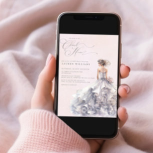 She's On Cloud Nine Dreamy Pastel Bridal Shower Invitation