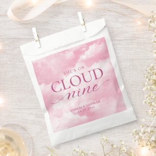 She's On Cloud Nine Pink Bridal Shower Favour Bags