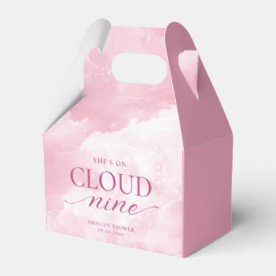 She's On Cloud Nine Pink Bridal Shower Favour Box