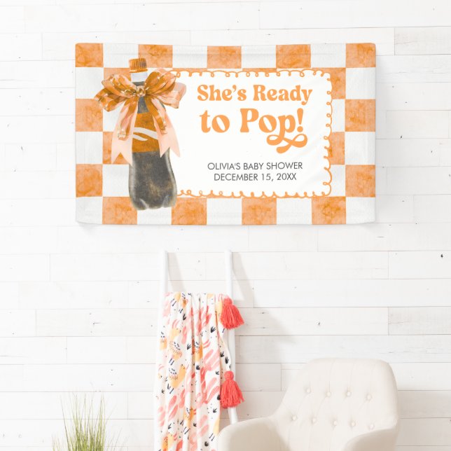 She's Ready to Pop Baby Shower Banner (Insitu)