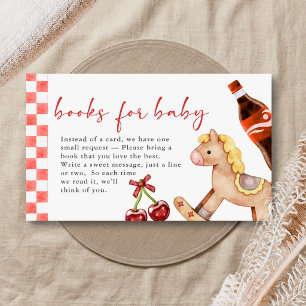 She's Ready to Pop Baby Shower Books for Baby Enclosure Card