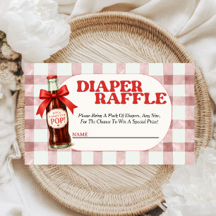 She's Ready to Pop Baby Shower Diaper Raffle Enclosure Card