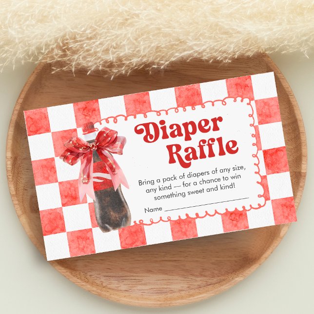 She's Ready to Pop Baby Shower Diaper Raffle Enclosure Card (She's Ready to Pop Cola Baby Shower Diaper Raffle)