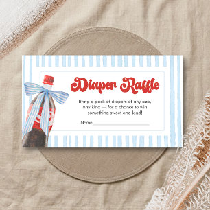 She's Ready to Pop Baby Shower Diaper Raffle Enclosure Card