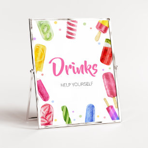 She's Ready to Pop Baby Shower Drinks Poster