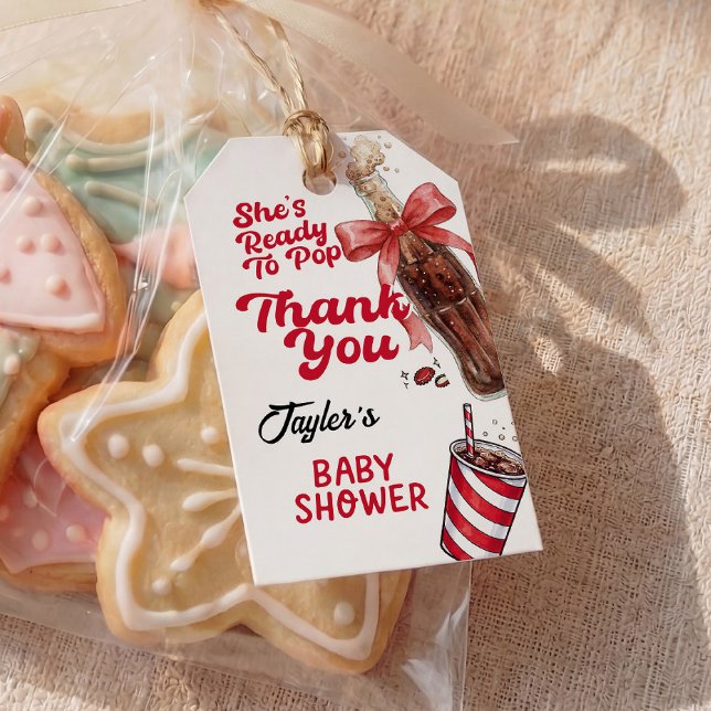 She's Ready to Pop Baby Shower Gift Tag (Creator Uploaded)