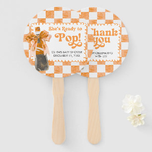 She's Ready to Pop Baby Shower Hand Fan