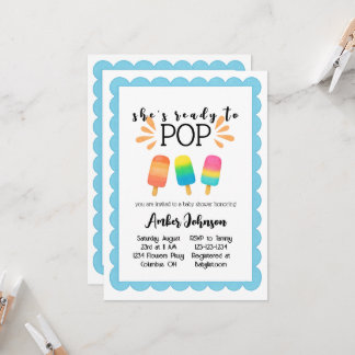 She's Ready to Pop Baby Shower Invitation