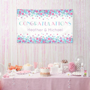 She's Ready to Pop Baby Shower Polka Dots Banner
