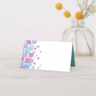 She's Ready to Pop Baby Shower Polka Dots Place Card
