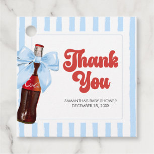 She's Ready to Pop Baby Shower Square Favour Tags