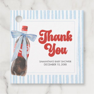 She's Ready to Pop Baby Shower Square Favour Tags