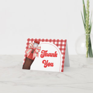 She's Ready to Pop Baby Shower Thank You Card