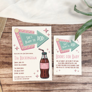 She's Ready to POP! Diner, Books for Baby Enclosure Card