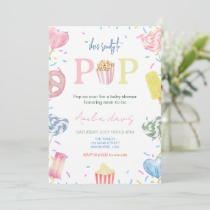 She's Ready to Pop Girl Baby Shower Invitation