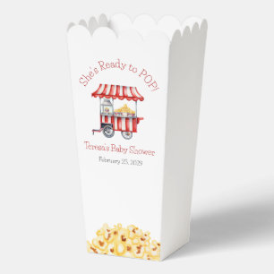 She's Ready to POP! Popcorn Baby Shower Favour Box