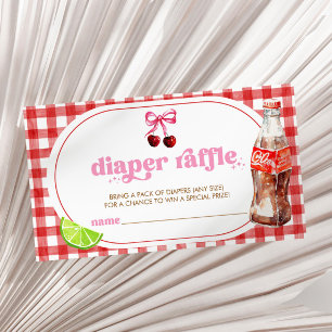 She's Ready To Pop Soda Baby Shower Diaper Raffle Enclosure Card