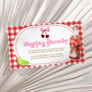 She's Ready To Pop Soda Baby Shower Display Shower Enclosure Card