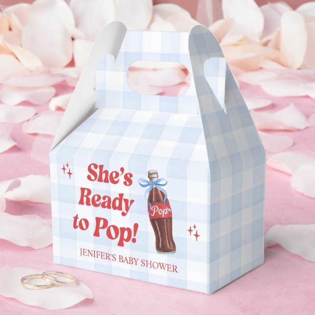She's Ready to Pop Soda Baby Shower Favour Box (Wedding)